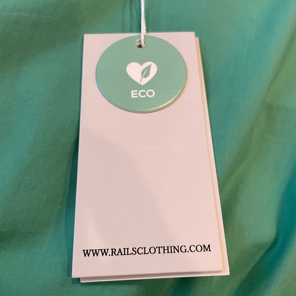 RAILS Constantine Midi Dress Kelly Green Ties Bra Friendly Elastic Waist NWT - Picture 12 of 14